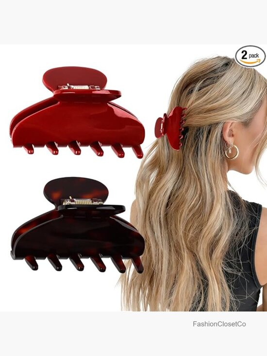 Medium Acetate Hair Claw Clip Set 3 Inch Tortoise Shell Hair Clasp for Women main image 4